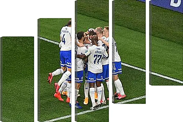 Модульная картина - Празднование гола. ФК Динамо Москва. FC Dynamo Moscow