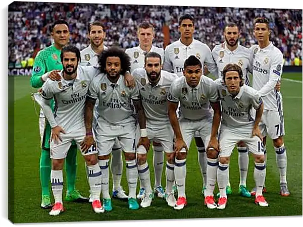 Постер на подрамнике - Фото перед матчем ФК Реал Мадрид. FC Real Madrid