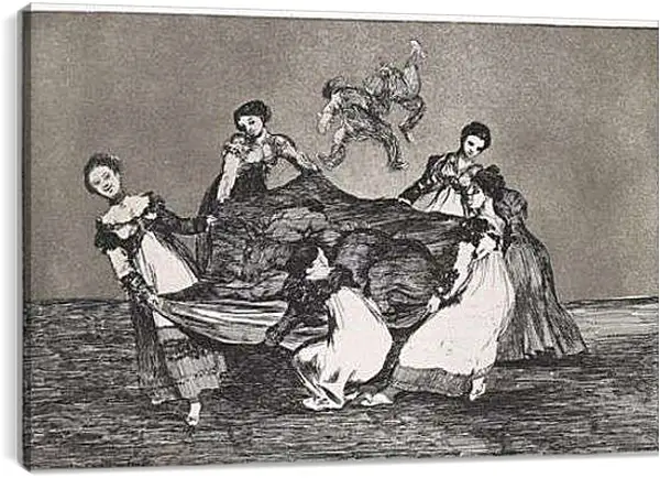 Постер на подрамнике - Pes mas que un burro muerto. Франсиско Гойя