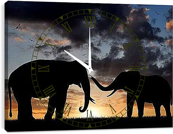 Часы картина - Африка