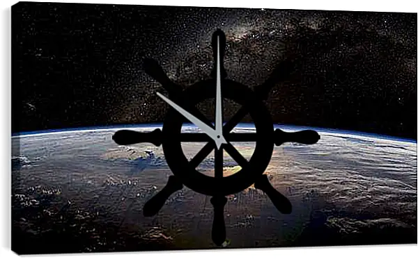 Часы картина - Космос