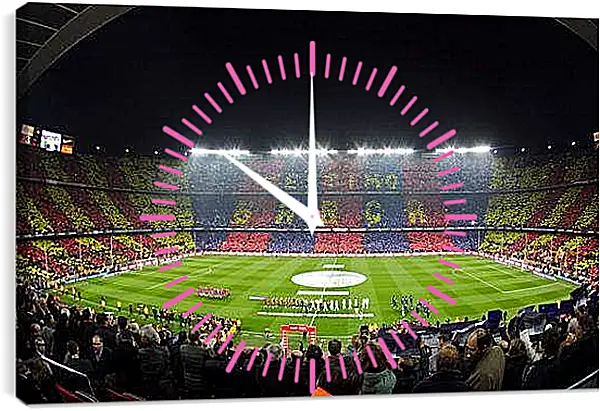 Часы картина - Стадион Камп Ноу. Барселона