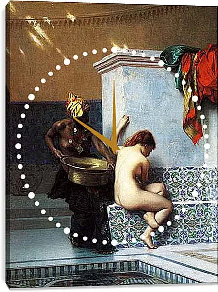 Часы картина - Turkish bath. Жан-Леон Жером