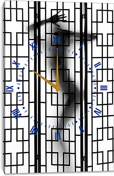 Часы картина - Девушка за ширмой