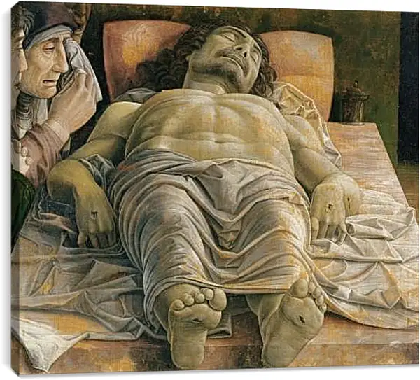 Постер на подрамнике - Мёртвый Христос. Андреа Мантенья
