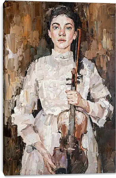 Постер на подрамнике - Девочка со скрипкой
