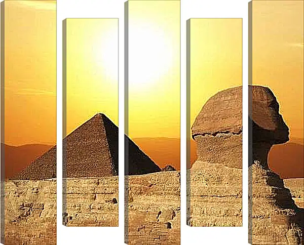 Модульная картина - Сфинкс на закате