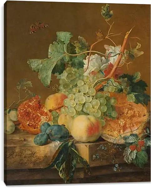 Постер на подрамнике - Натюрморт с фруктами. Ян ван Хёйсум