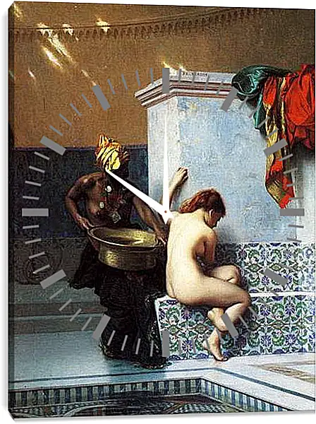 Часы картина - Turkish bath. Жан-Леон Жером