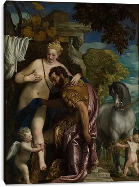 Постер на подрамнике - Марс и Венера Соединенных по любви. Паоло Веронезе