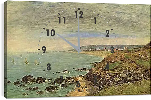 Часы картина - Atlantikkuste bei Benerville. Эжен Буден