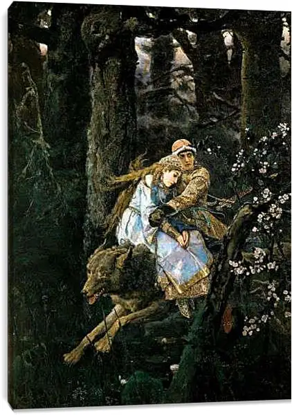 Постер на подрамнике - Иван-царевич на сером волке. Виктор Васнецов