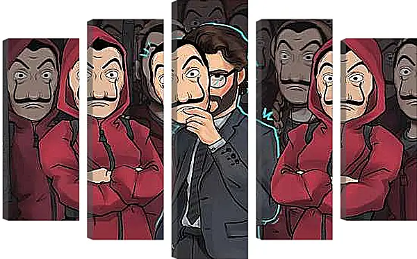 Модульная картина - Бумажный дом. La casa de papel