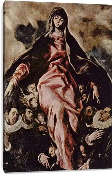 Постер на подрамнике - Schutzmantelmadonna. Эль Греко