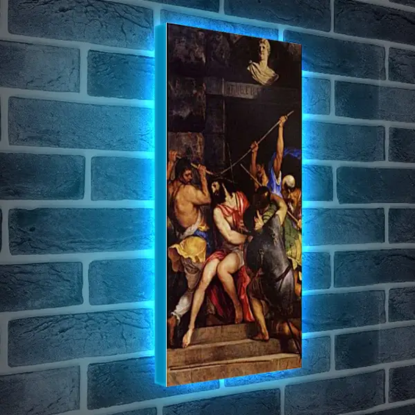 Лайтбокс световая панель - Коронование терновым венцом. Тициан Вечеллио