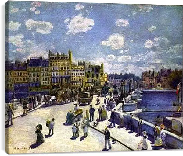 Постер на подрамнике - Le Pont Neuf Paris. Пьер Огюст Ренуар