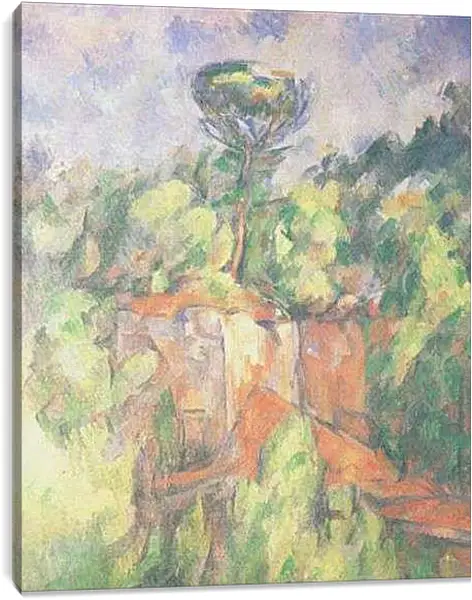 Постер на подрамнике - La Carriere Bibemus (vers). Поль Сезанн