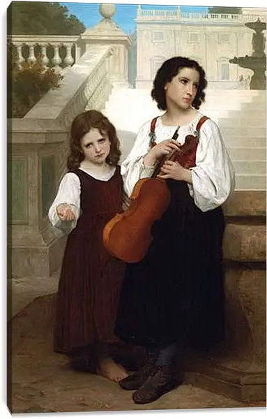 Постер на подрамнике - Loin du Pays. Далеко от дома. Адольф Вильям Бугро