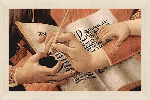 Картина в раме - Maria with Christ child and five angels (detail2) Сандро Боттичелли