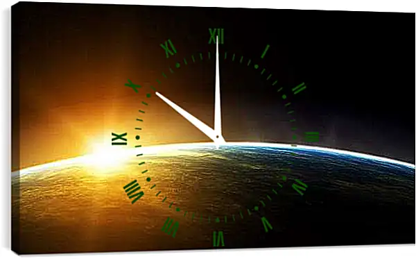 Часы картина - Космос