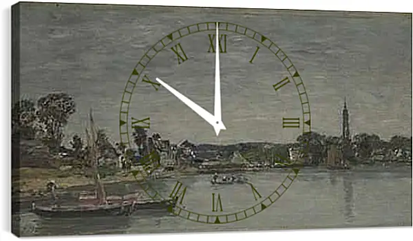 Часы картина - Hopital-Camfrout, Brittany. Эжен Буден
