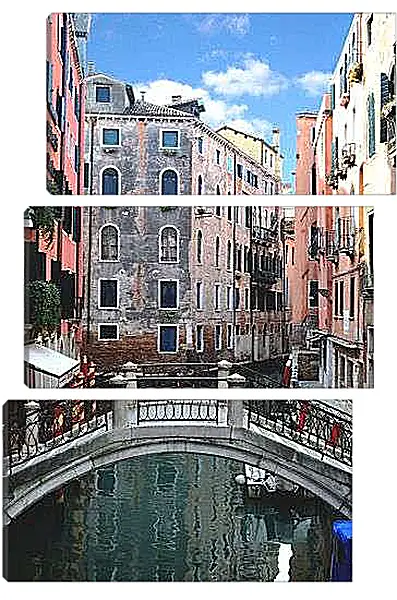 Модульная картина - Мостик через канал