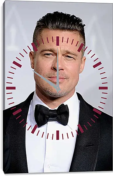 Часы картина - Брэд Питт. Brad Pitt