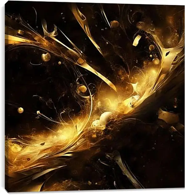 Постер на подрамнике - Золотые просторы космоса