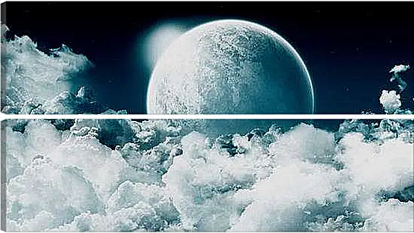 Модульная картина - Белая Луна