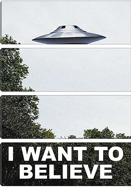 Модульная картина - I Want To Believe. Я хочу верить