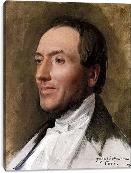 Постер на подрамнике - Portrait of Hygin Edmond Ludovic Auguste Cave. Жан Огюст Доминик Энгр