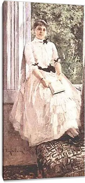 Постер на подрамнике - Портрет артистки Татьяны Спиридоновны Любатович. Коровин Константин