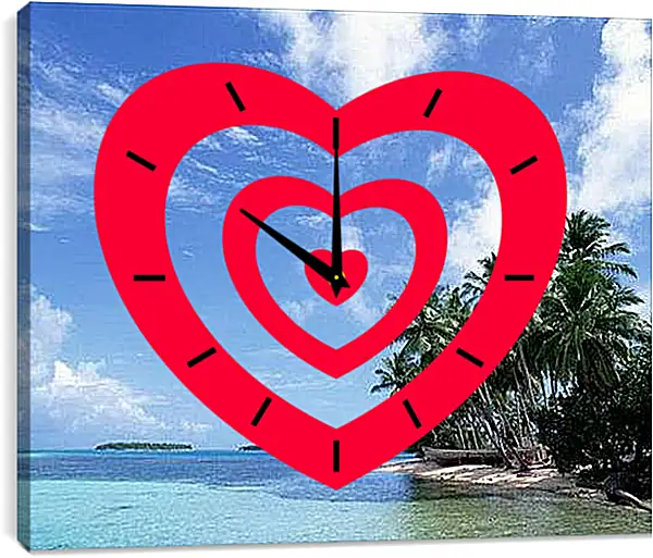 Часы картина - пляж