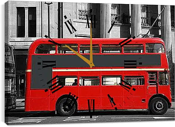 Часы картина - Лондонский автобус