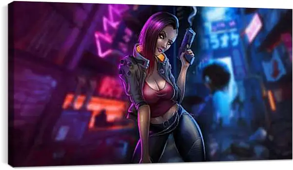 Постер на подрамнике - Cyberpunk 2077