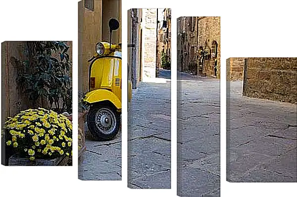 Модульная картина - Жёлтая Веспа