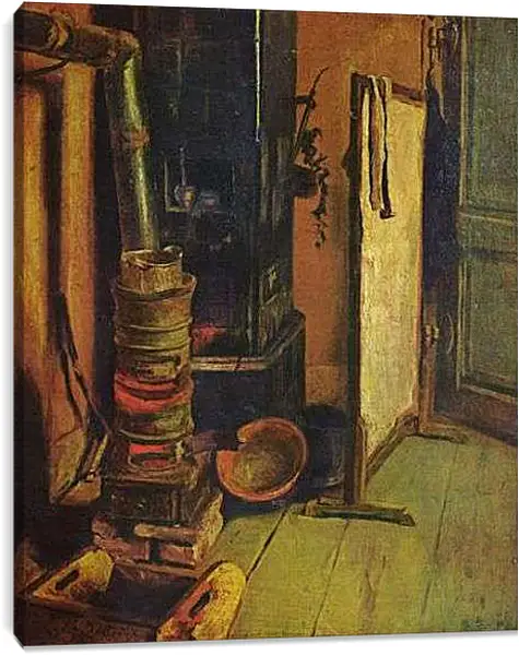 Постер на подрамнике - Eine Ecke des Ateliers. Эжен Делакруа