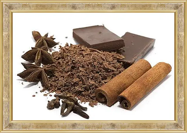 Картина в раме - Шоколад и специи. Шоколадные ноты.