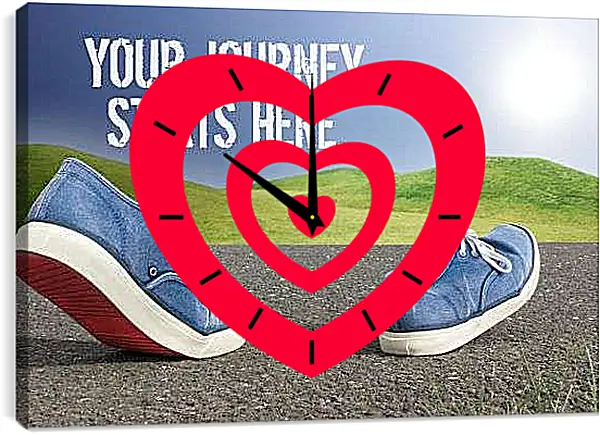 Часы картина - Твоё путешествие начинается здесь