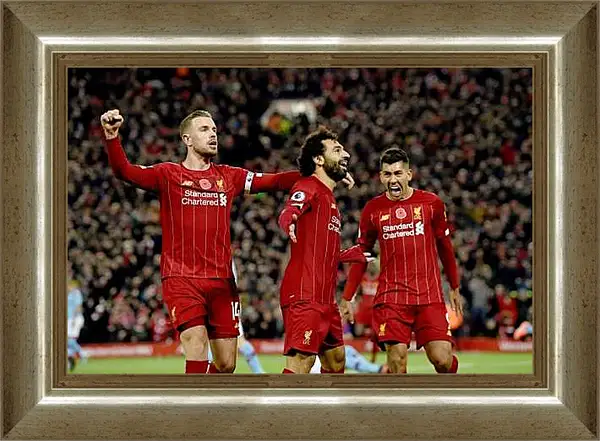 Картина в раме - Празднование гола. Ливерпуль. Liverpool