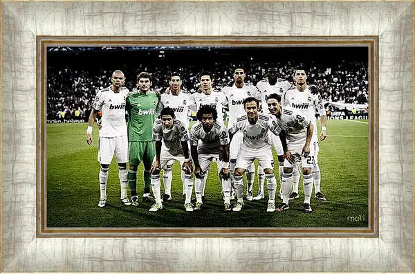 Картина в раме - Фото перед матчем ФК Реал Мадрид. FC Real Madrid