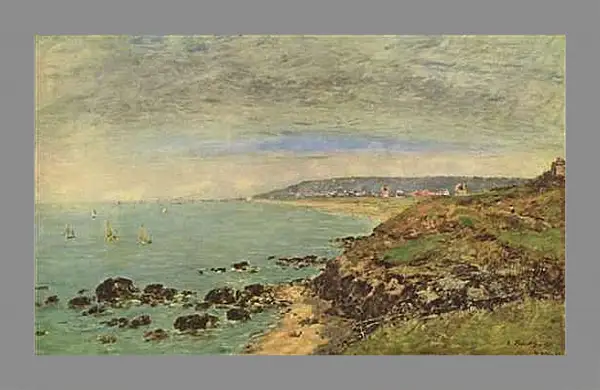 Картина в раме - Atlantikkuste bei Benerville. Эжен Буден