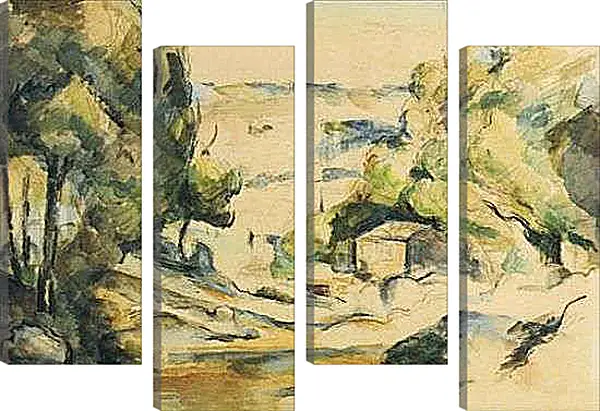 Модульная картина - Paysage en Provence. Поль Сезанн