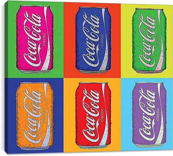 Постер на подрамнике - Coca-Cola. Поп-арт