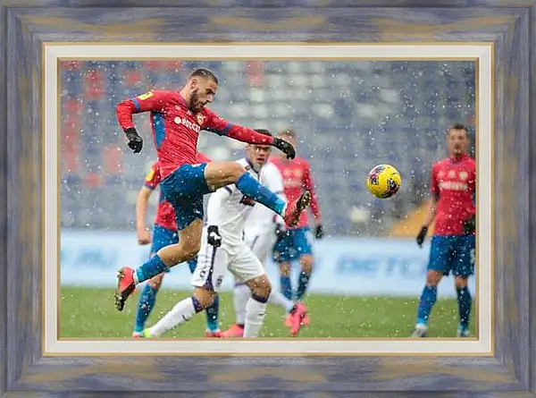 Картина в раме - Удар Влашича. ФК ЦСКА Москва. FC CSKA Moscow