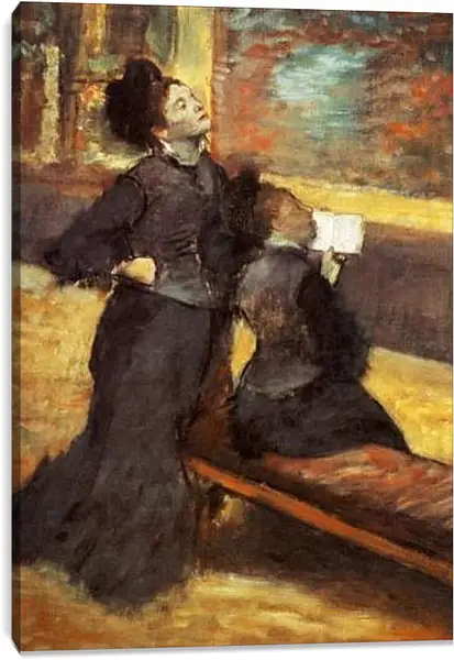 Постер на подрамнике - La Visite au musee. Эдгар Дега