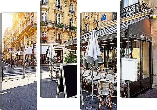 Модульная картина - Кафе на улице Парижа