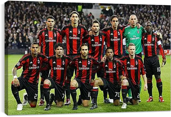 Постер на подрамнике - Фото перед матчем ФК Милан