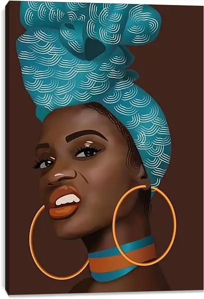 Постер на подрамнике - Африканочка