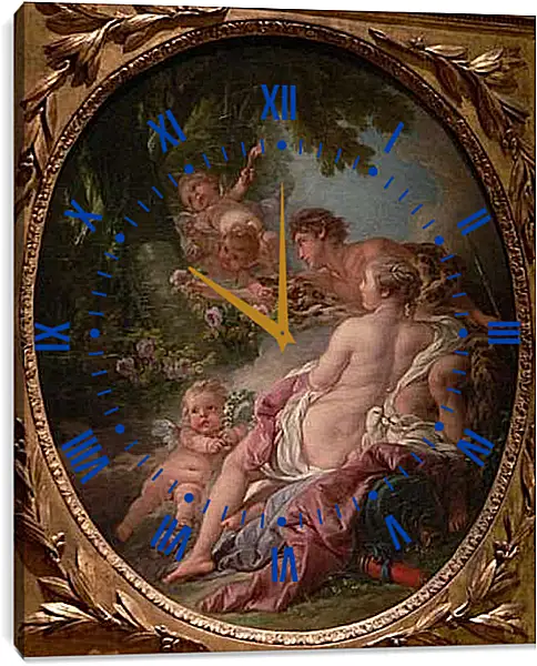 Часы картина - Angelica and Medoro. Франсуа Буше